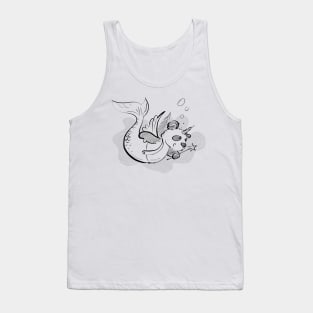 Unicorn Fairy Mer-Panda (Black & White) Tank Top